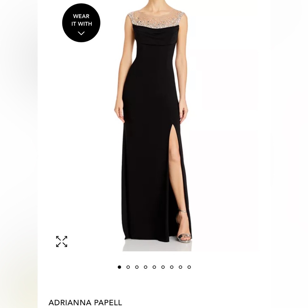 Black sequin gown! Adrianna Papell. Size 2. New with tags
